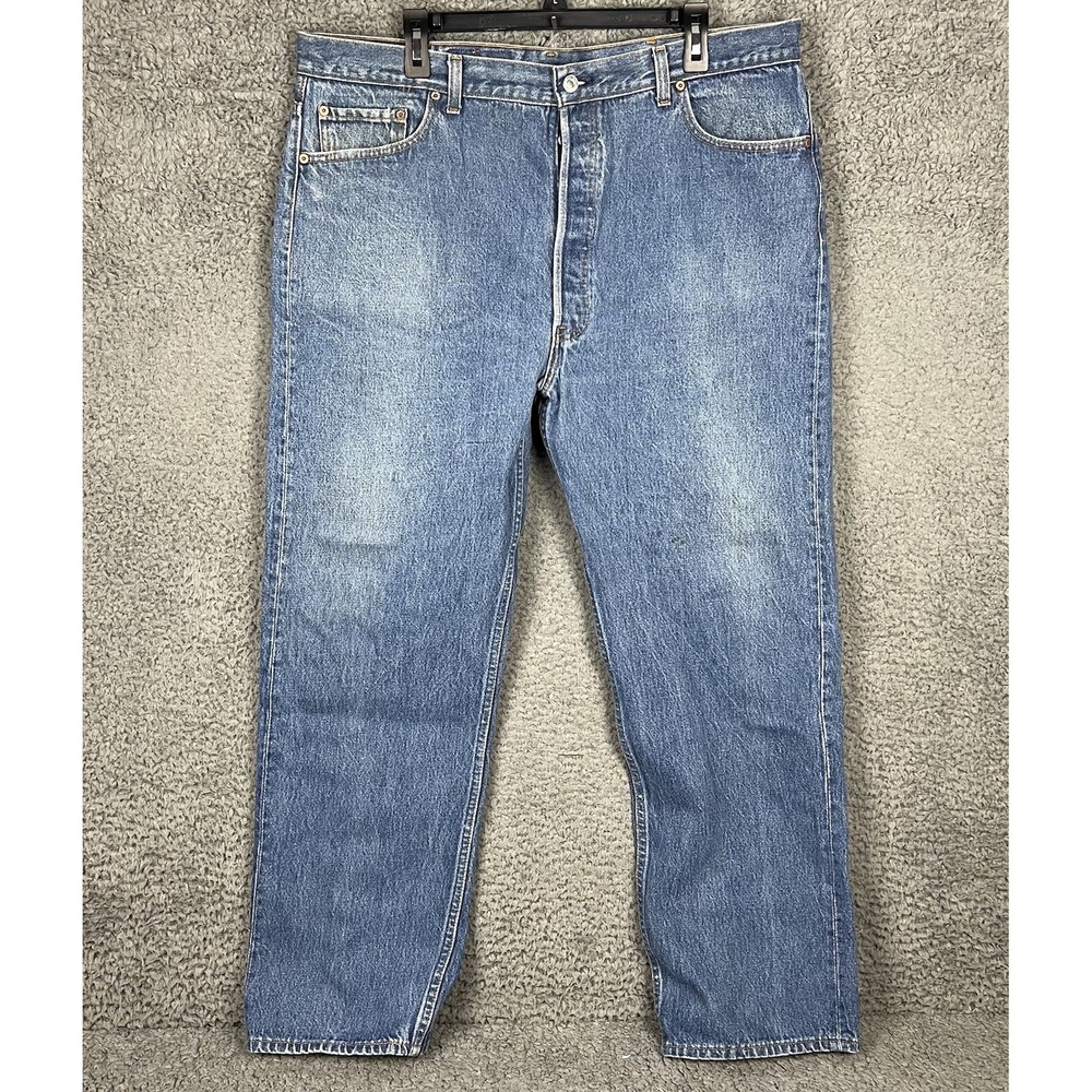 Levis 501 42x30 XX Made In USA Jeans Mens Vintage Straight Denim Cowboy Med Wash